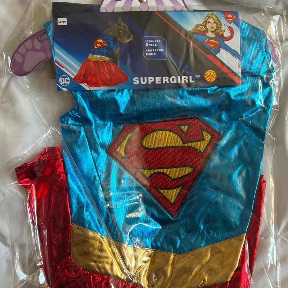 DC Superheroes Large Supergirl Dog Costume